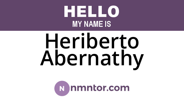 Heriberto Abernathy