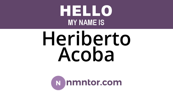 Heriberto Acoba