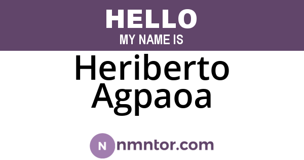 Heriberto Agpaoa