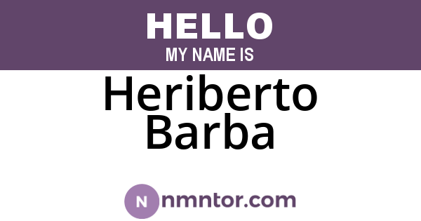 Heriberto Barba
