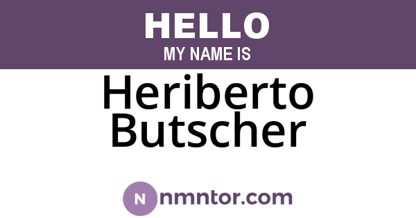 Heriberto Butscher