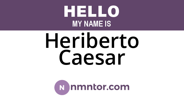 Heriberto Caesar
