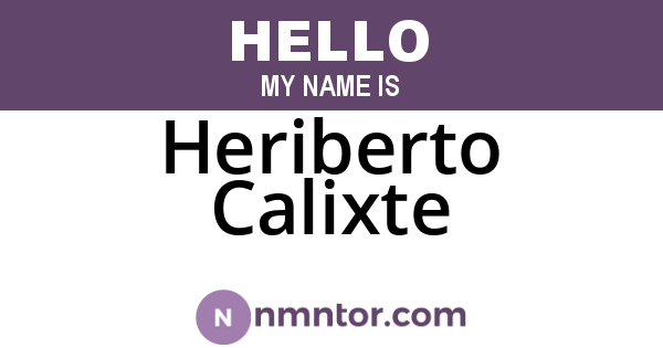 Heriberto Calixte