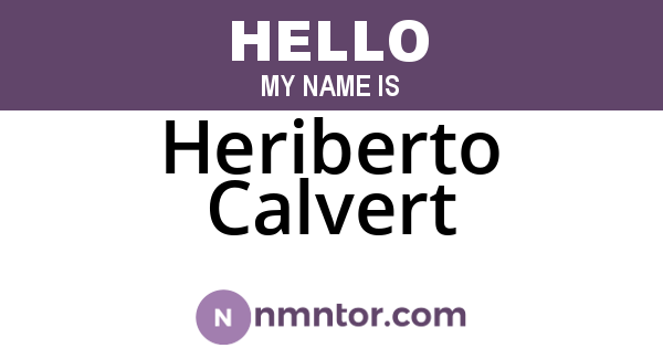 Heriberto Calvert