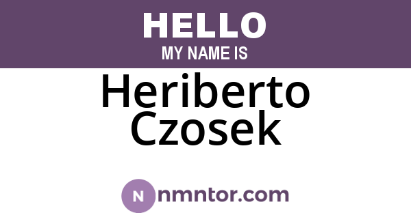 Heriberto Czosek