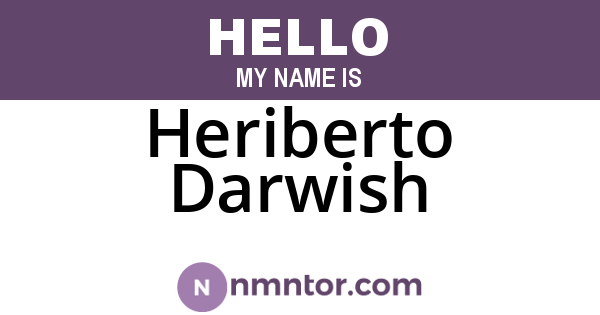 Heriberto Darwish