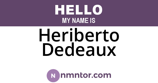 Heriberto Dedeaux