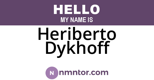 Heriberto Dykhoff