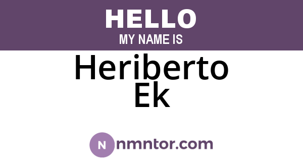 Heriberto Ek