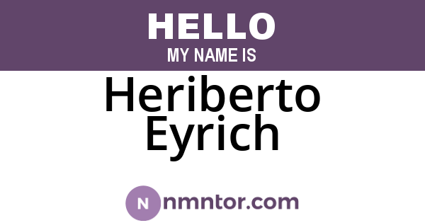 Heriberto Eyrich