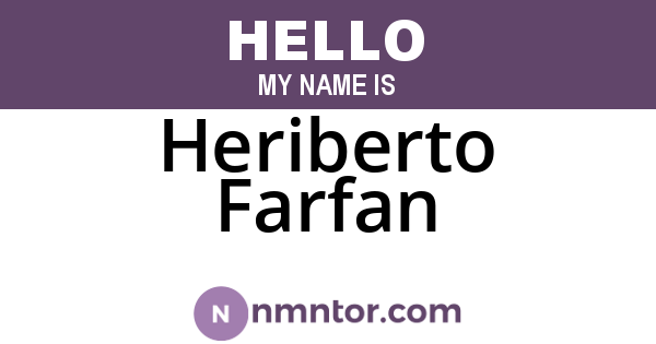 Heriberto Farfan