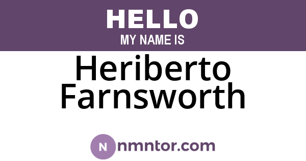 Heriberto Farnsworth