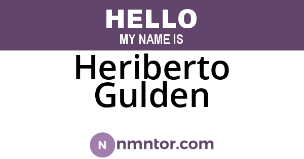 Heriberto Gulden
