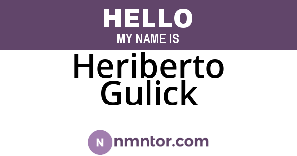 Heriberto Gulick