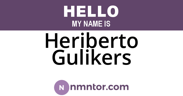 Heriberto Gulikers
