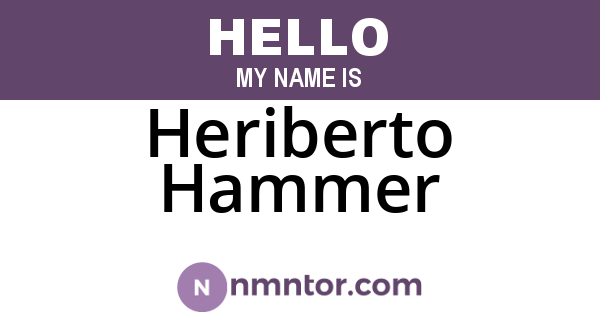 Heriberto Hammer