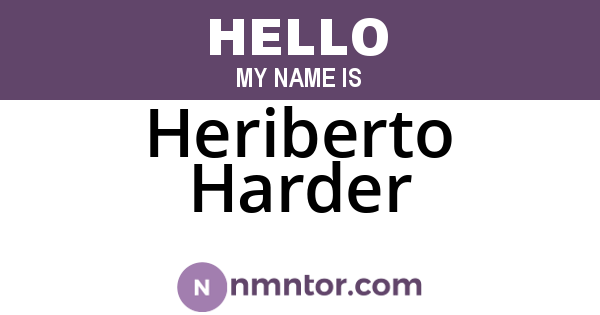 Heriberto Harder