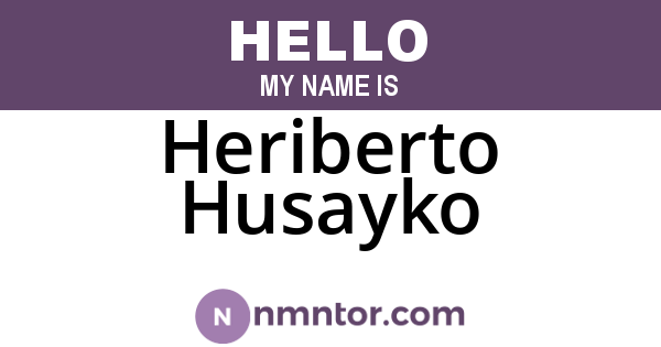 Heriberto Husayko