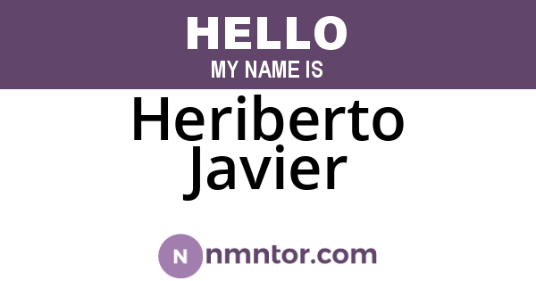 Heriberto Javier