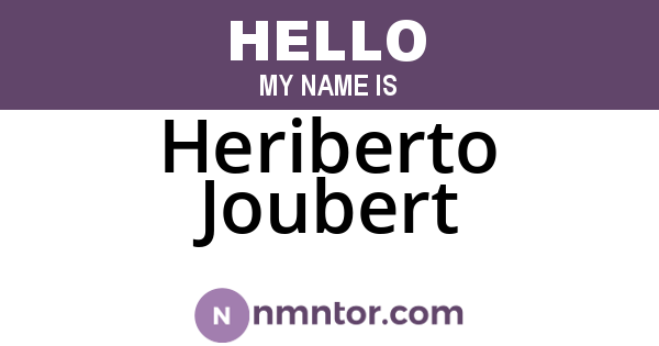 Heriberto Joubert