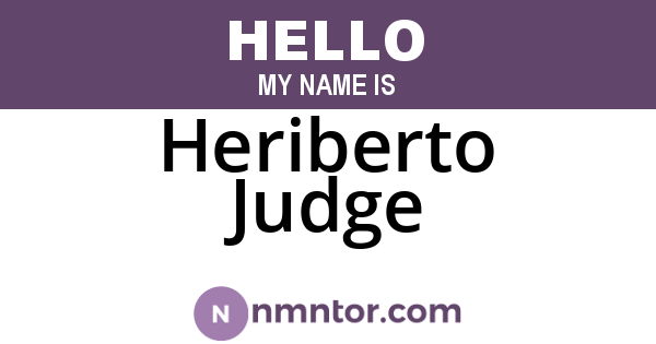 Heriberto Judge
