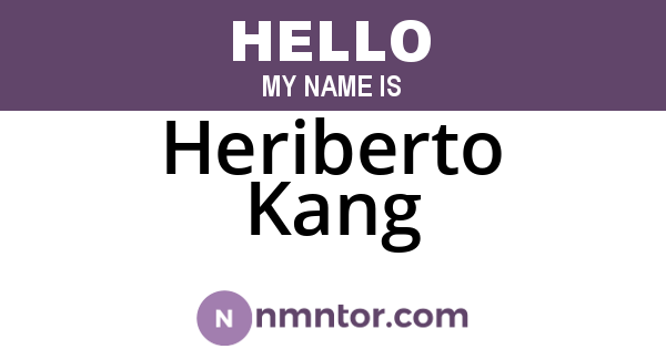 Heriberto Kang