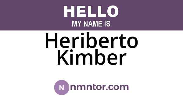 Heriberto Kimber