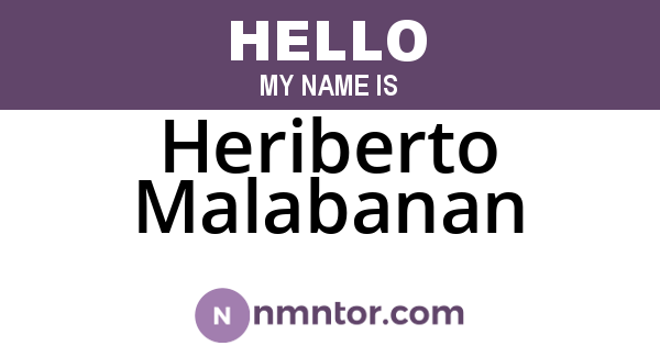 Heriberto Malabanan