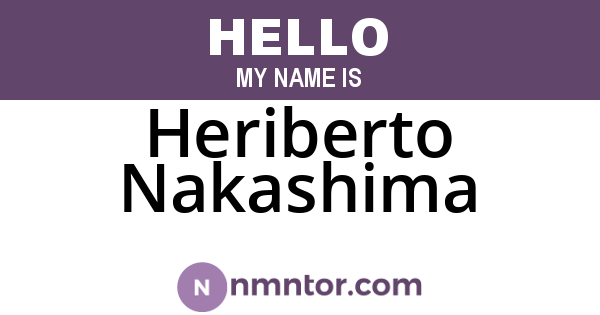 Heriberto Nakashima