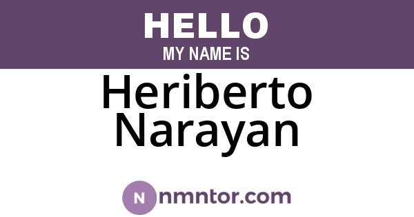 Heriberto Narayan