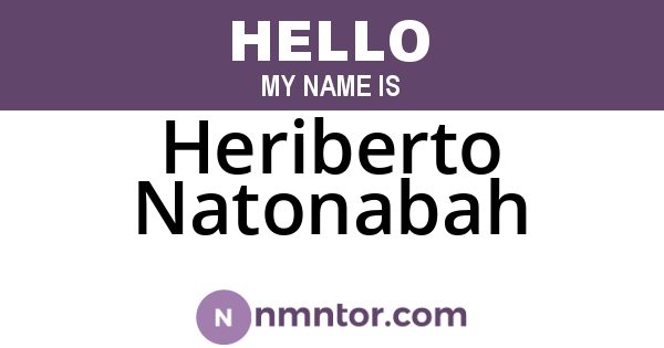 Heriberto Natonabah