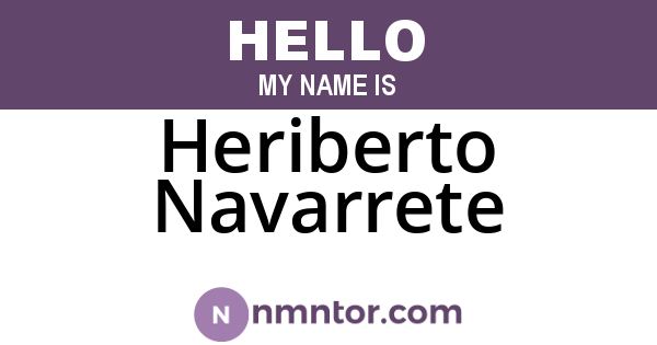 Heriberto Navarrete