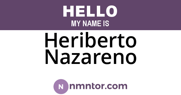 Heriberto Nazareno