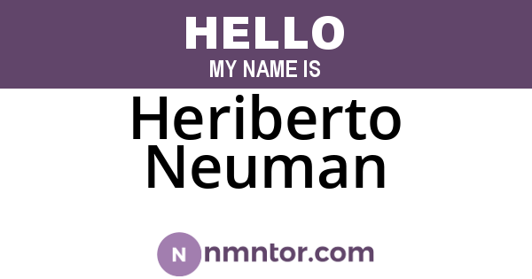 Heriberto Neuman
