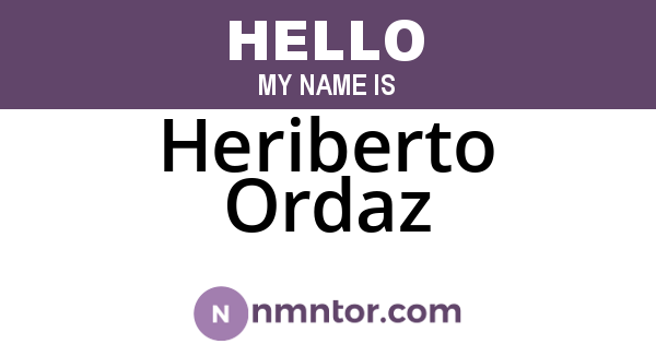 Heriberto Ordaz