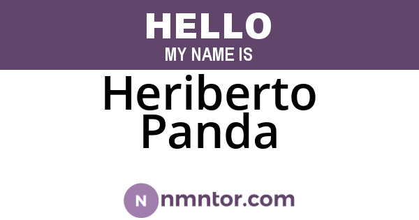 Heriberto Panda