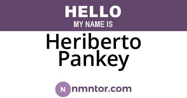 Heriberto Pankey
