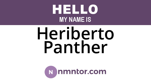Heriberto Panther