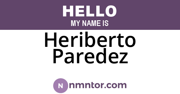 Heriberto Paredez