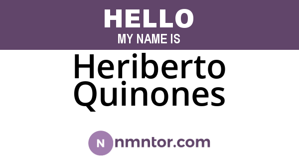 Heriberto Quinones