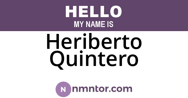 Heriberto Quintero