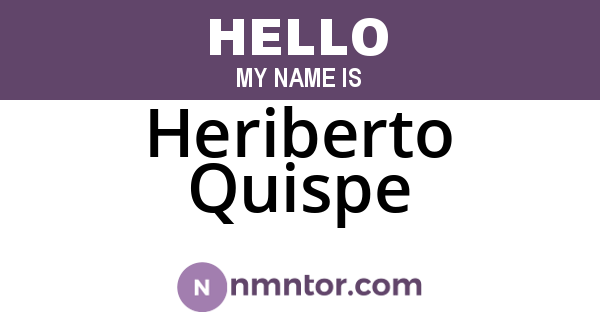 Heriberto Quispe
