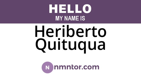 Heriberto Quituqua