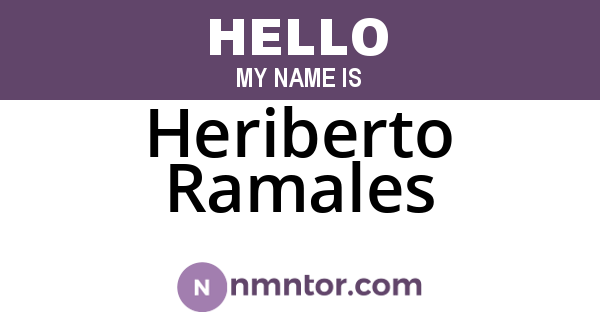 Heriberto Ramales