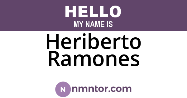 Heriberto Ramones
