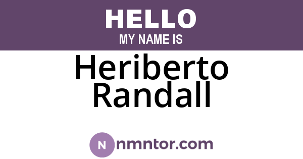 Heriberto Randall