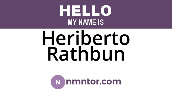 Heriberto Rathbun