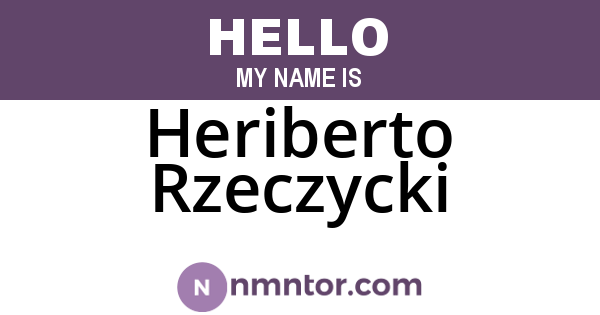 Heriberto Rzeczycki
