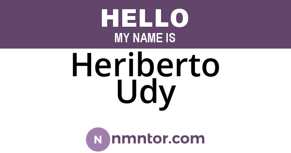 Heriberto Udy