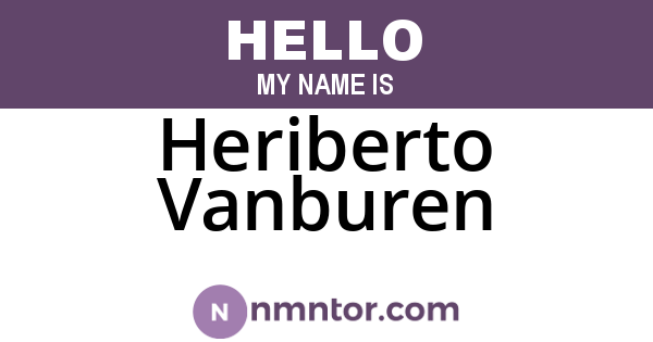 Heriberto Vanburen